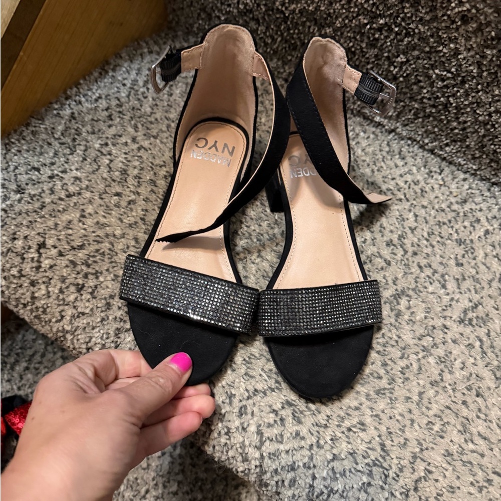 NYC Kids Black and Silver Dress Shoes